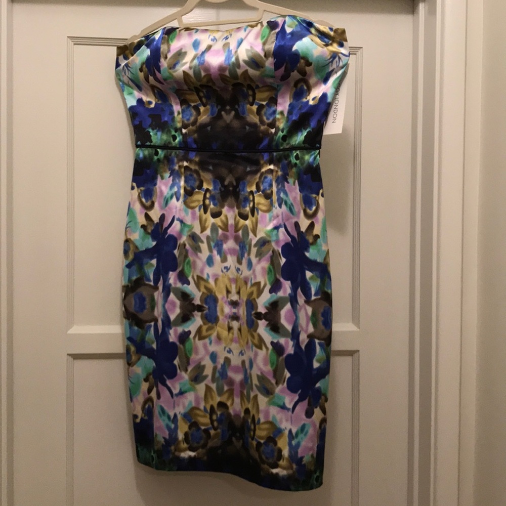 NWT Abstract Floral Cocktail Dress - Maggy London